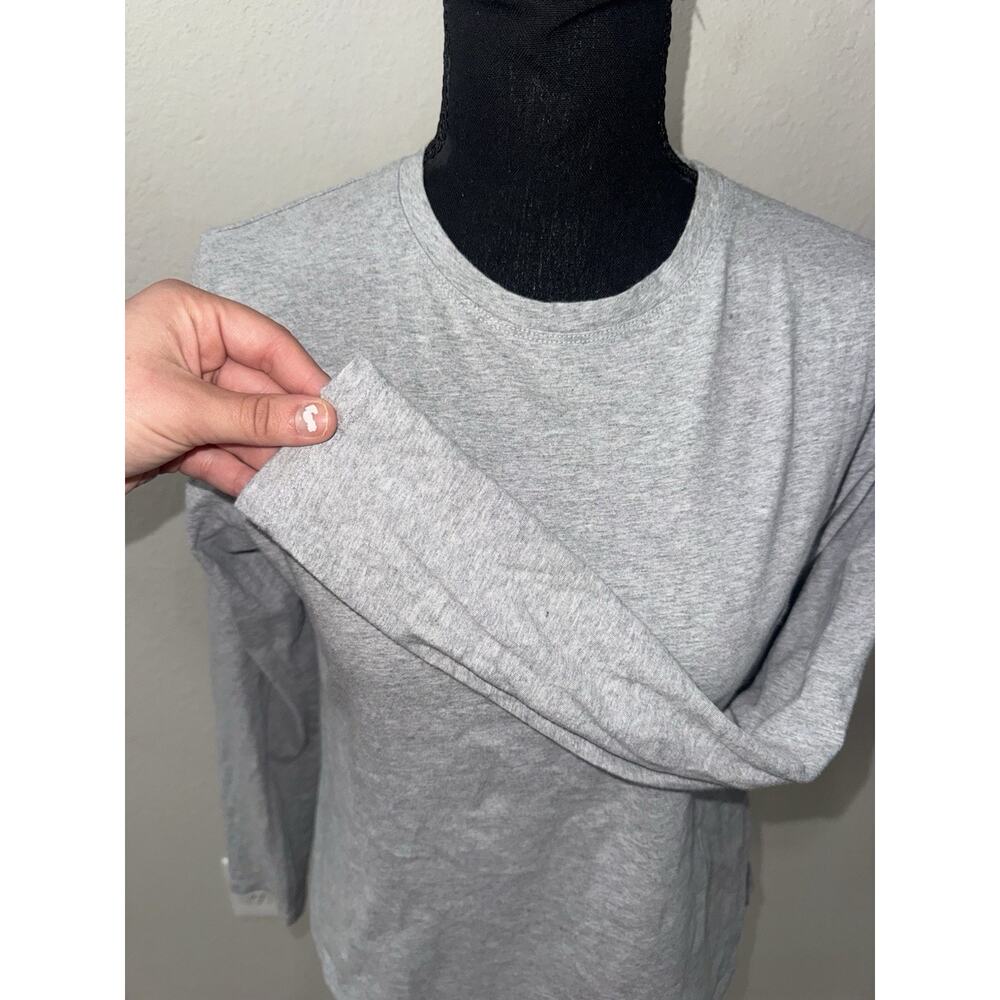 Kule The Modern Long Sleeve Solid Light Gray T-Shirt Women's Small Shirt - Picture 4 of 7